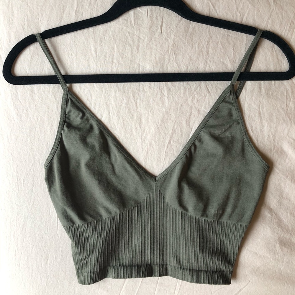 Free People Ribbed V-neck Brami